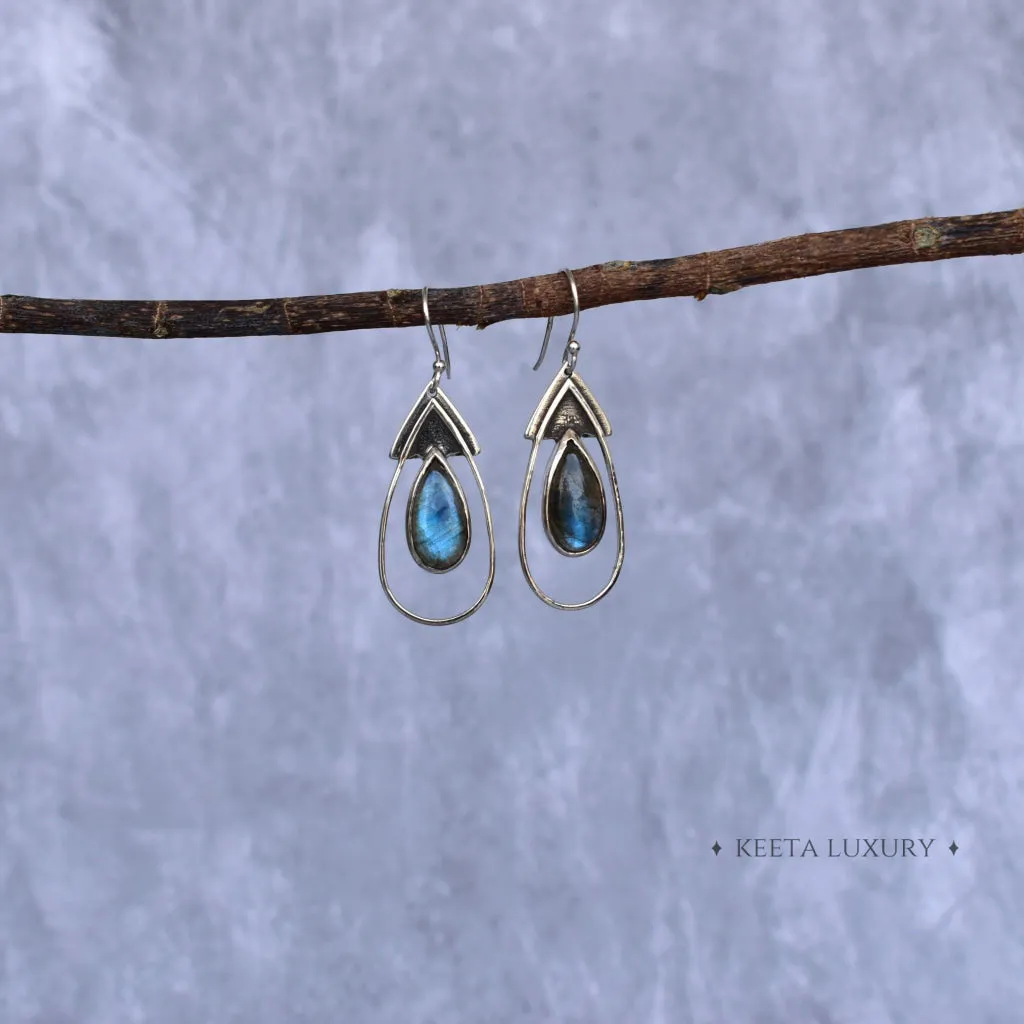 Dark Romance - Labradorite Earrings