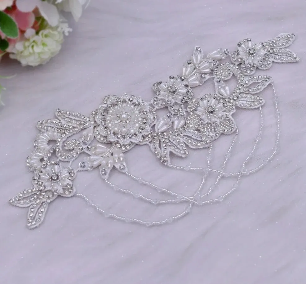 Decorative Bridal Crystal Waist Belt Wedding Dress Sash Accessory