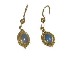 Delicate Blue Gemstone Earrings