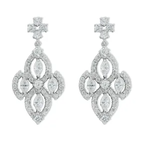 Diamond Shaped CZ Earrings