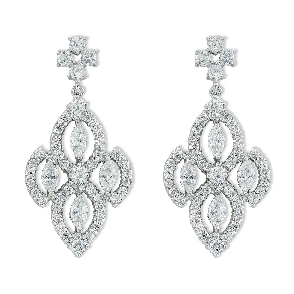 Diamond Shaped CZ Earrings