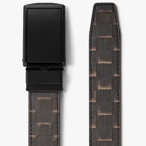 Distressed Black Checkered Belt