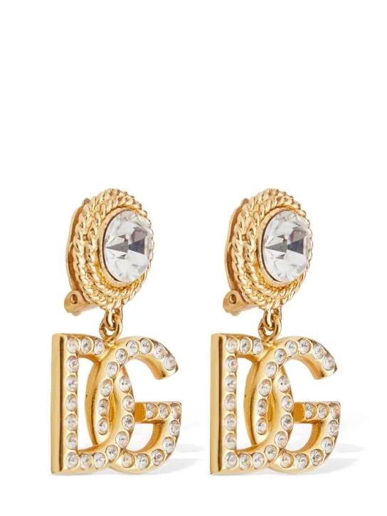 Dolce&amp;Gabbana   Diva DG crystal clip-on earrings 