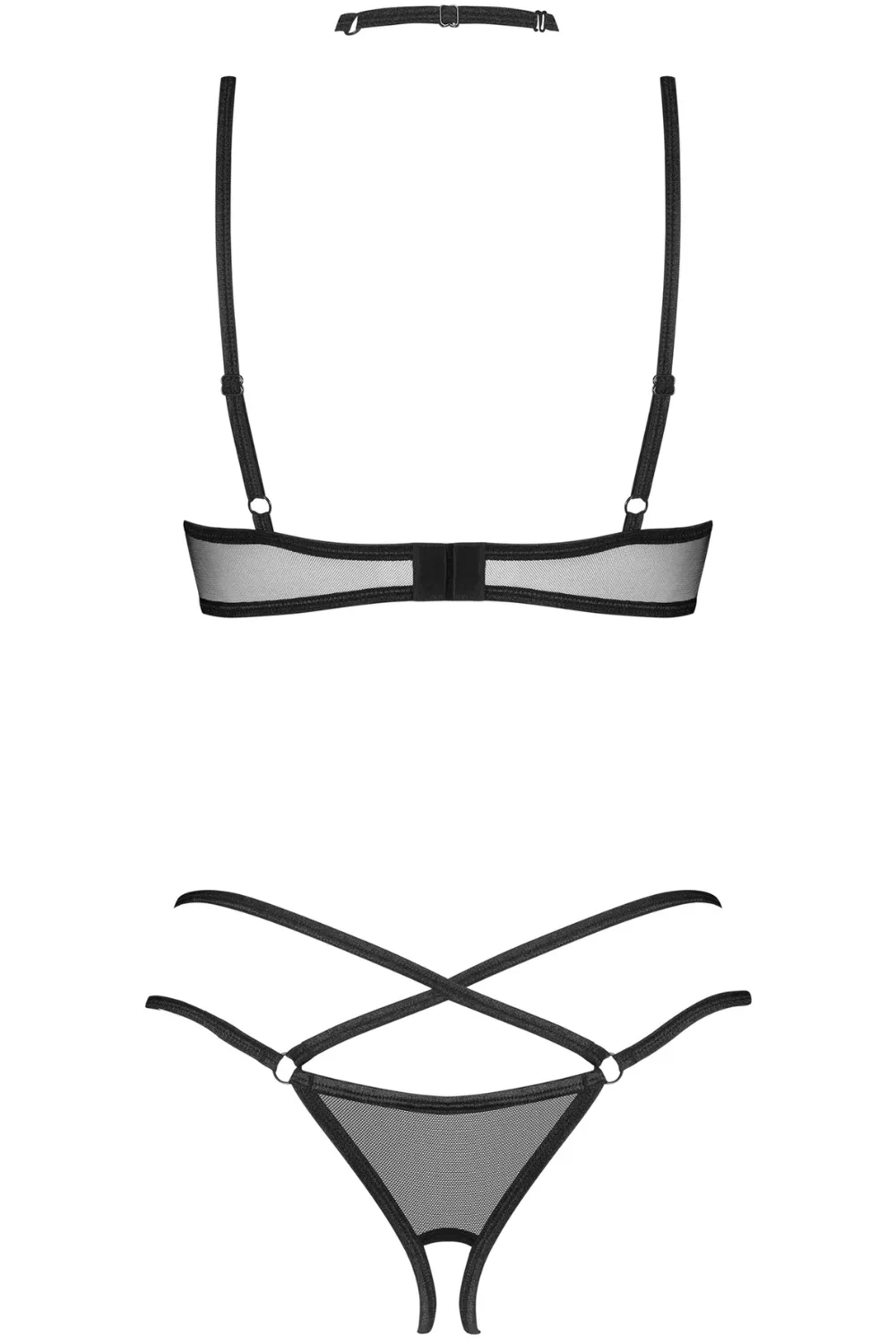 Donarella Choker, Open Bra & Crotchless Thong