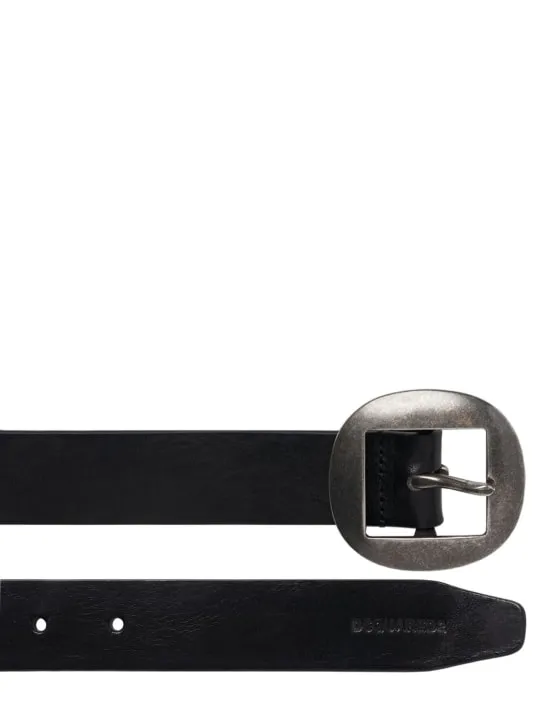 Dsquared2   Vintage leather buckle belt 