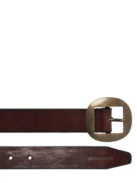 Dsquared2   Vintage leather buckle belt 