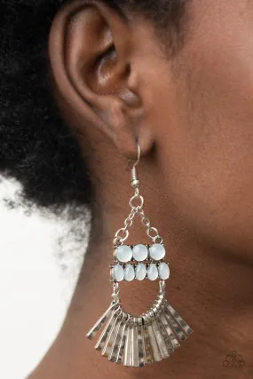 Earrings A FLARE For Fierceness - White E2110