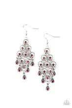 Earrings Chandelier Cameo - Red E222