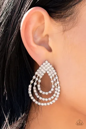 Earrings Take a POWER Stance - White E2131