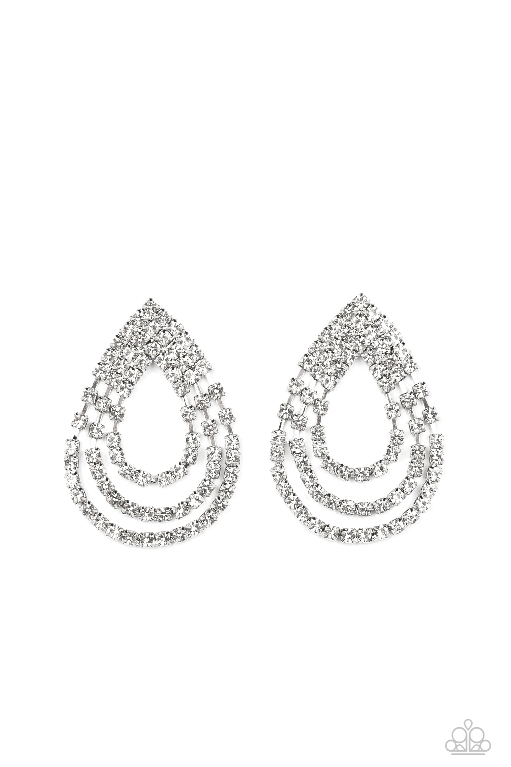 Earrings Take a POWER Stance - White E2131