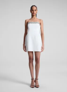 Elsie Embellished Trim Strapless Mini Dress