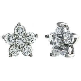 Emelle Flower CZ Stud Earrings