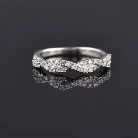 Estate Diamond Eternity Band Ring in 10K White Gold