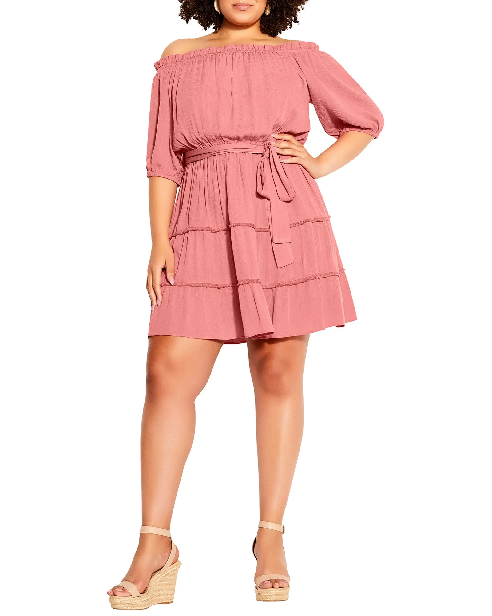 Evie Fiesta Fringe Dress | Pink