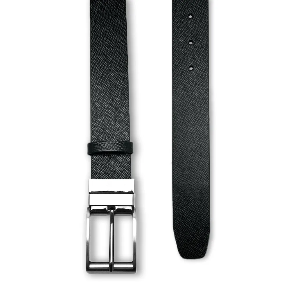 Executive Saffiano Reversible Belt - Black