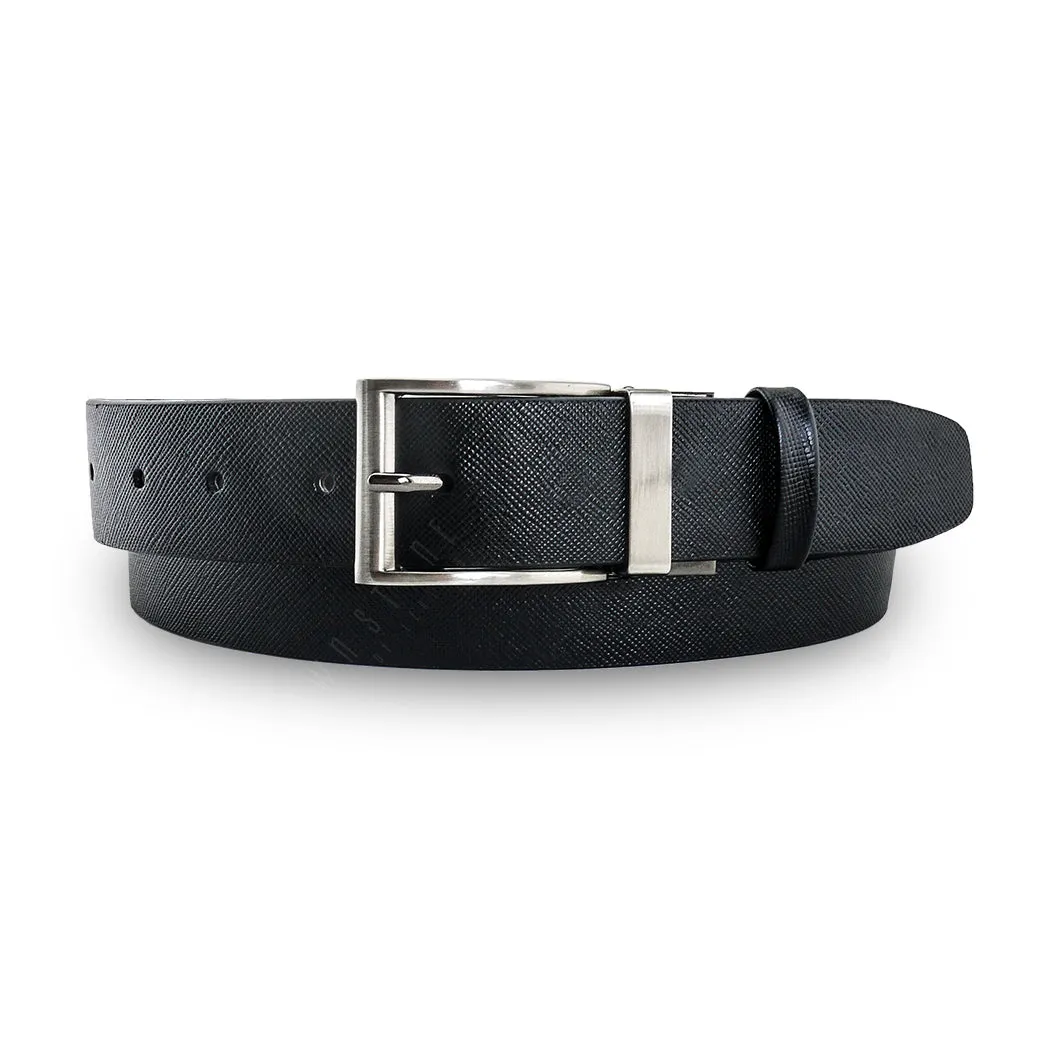 Executive Saffiano Reversible Belt - Black