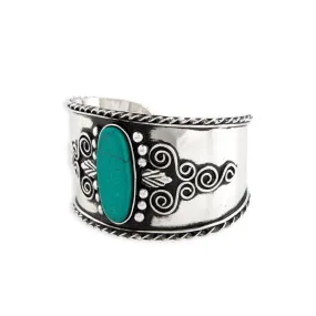 Fire & Brimstone Turquoise Cuff Bracelet by Myra