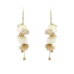 Flower Metal Drop Earrings