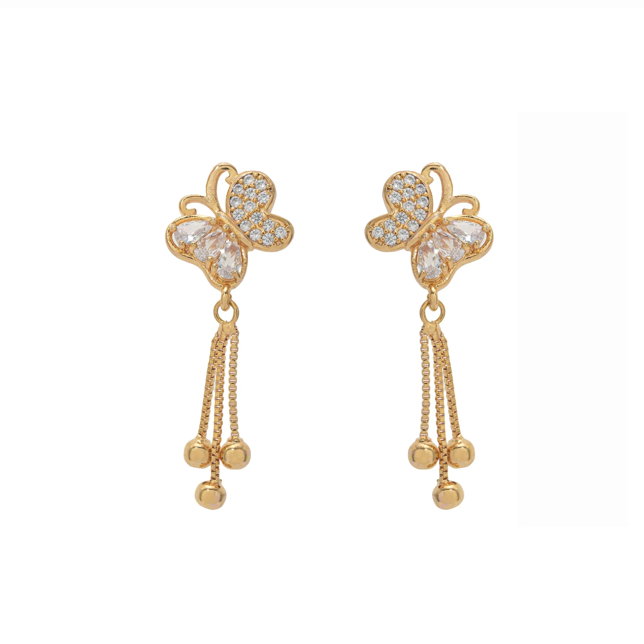 Fluttering Diamonds Butterfly Earrings