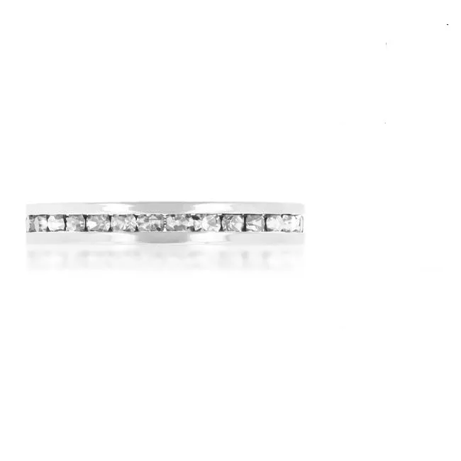 Gail Clear Round Eternity Stackable Wedding Ring | 1ct