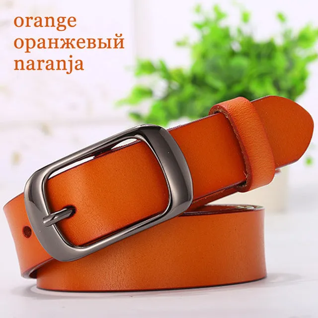 Genuine Leather Metal Pin Buckle Vintage Belts