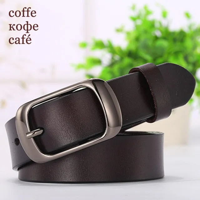 Genuine Leather Metal Pin Buckle Vintage Belts