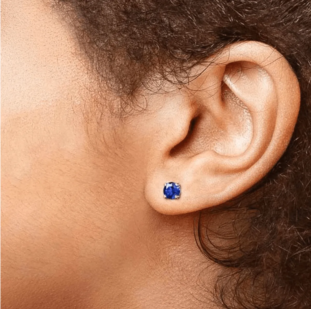 Genuine Tanzanite Sterling Silver Post Earrings