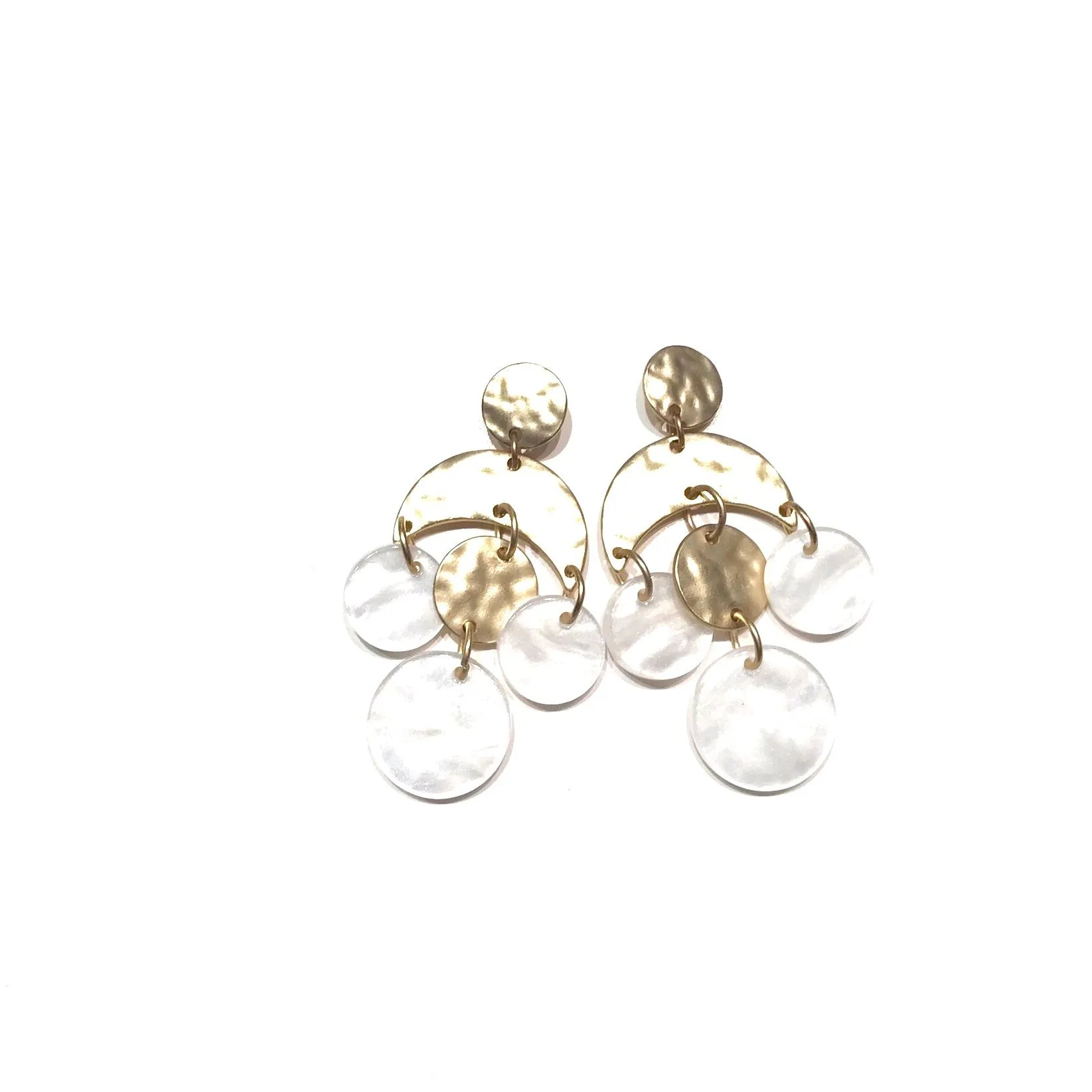 Geovana Metal Chandelier Tortoise Earrings