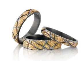 Gold and Silver Abstract Ring