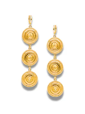 Gold Minerva Leverback Earrings