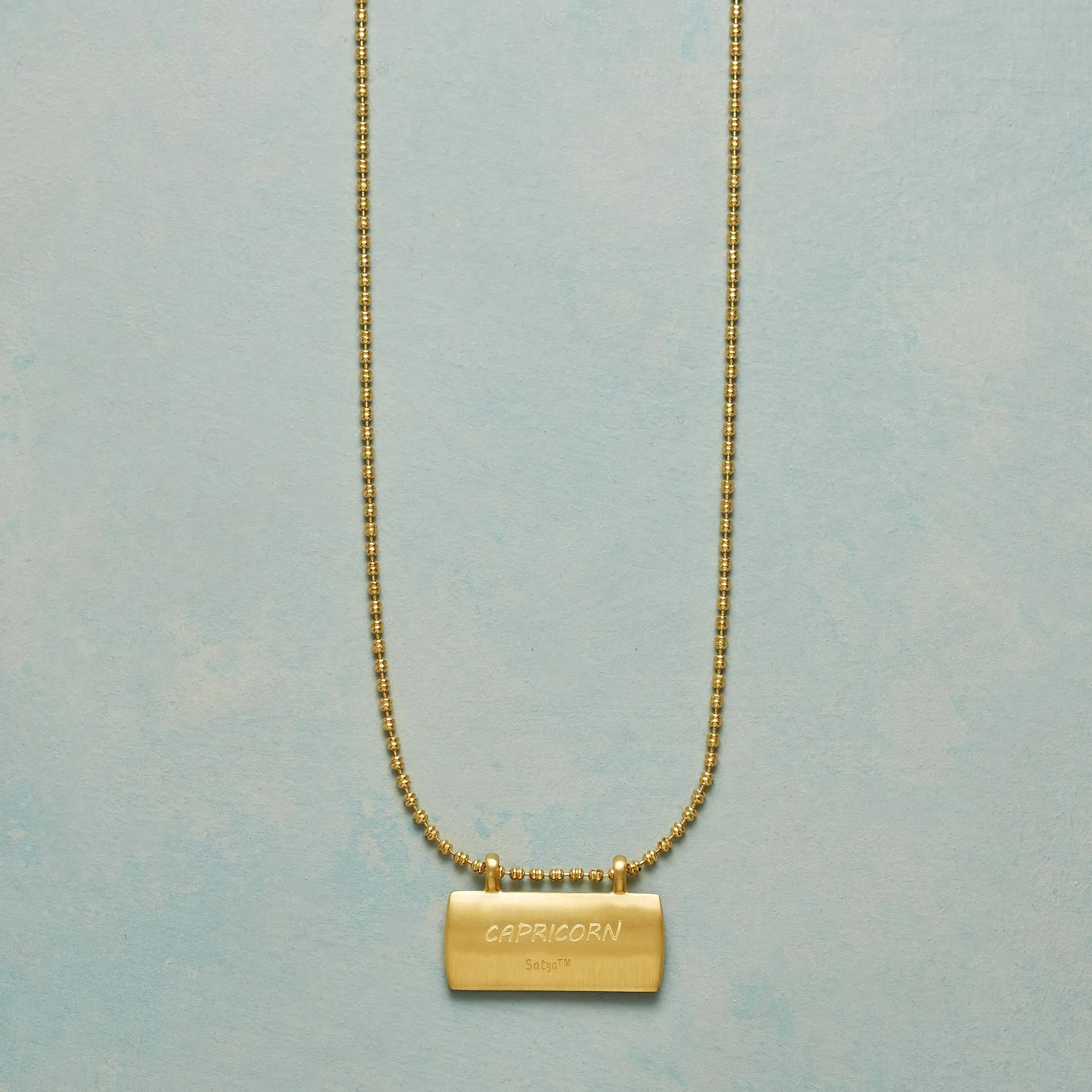 Gold Plate Astrological Pendant Necklace