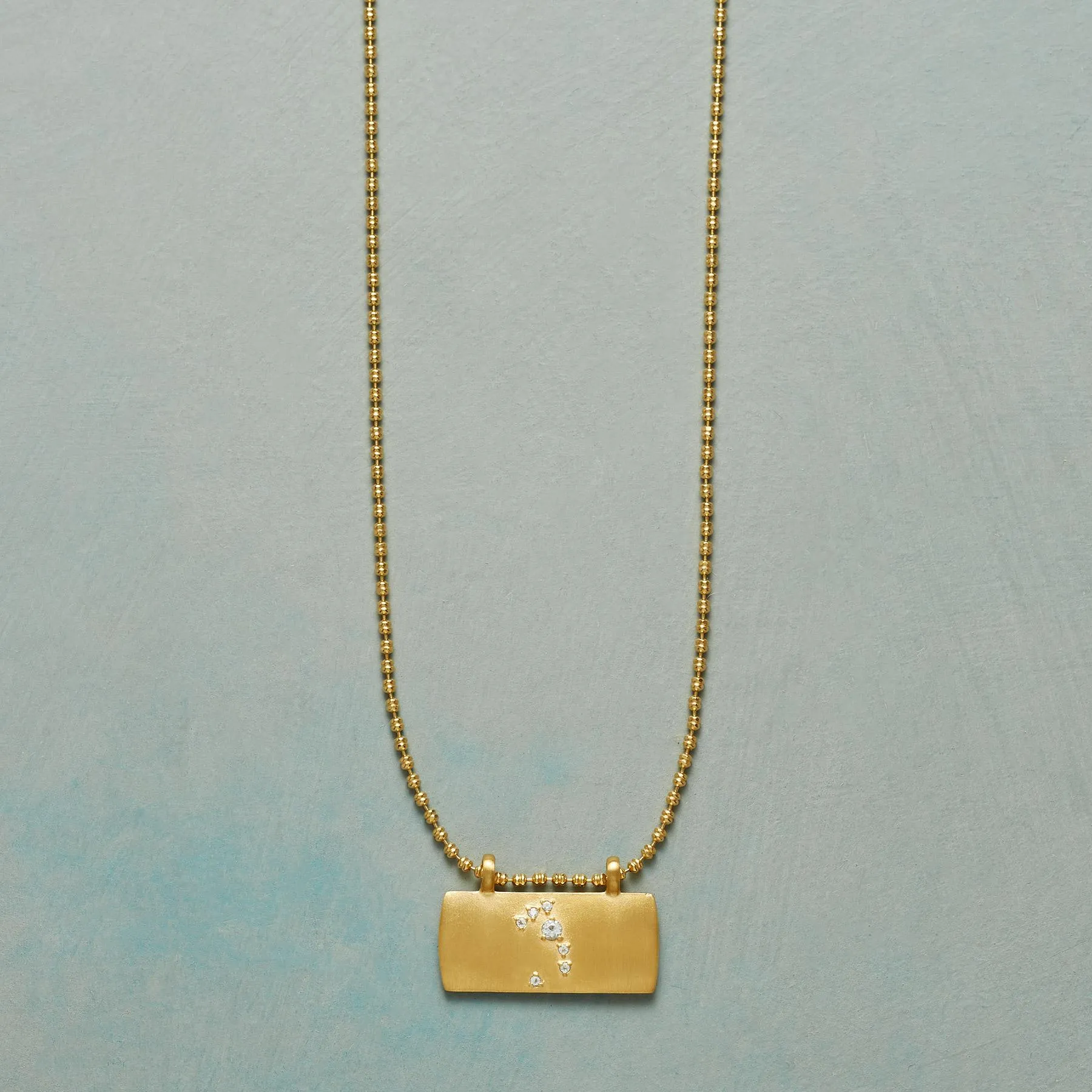 Gold Plate Astrological Pendant Necklace