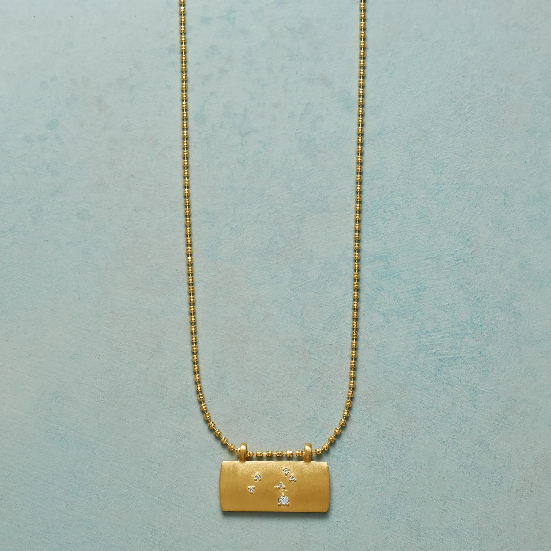 Gold Plate Astrological Pendant Necklace