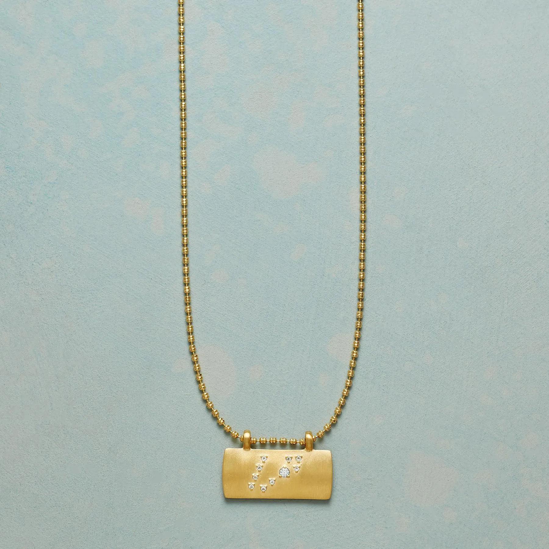 Gold Plate Astrological Pendant Necklace