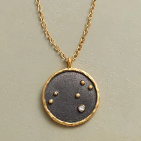 Gold Plate Zodiac Constellation Necklace