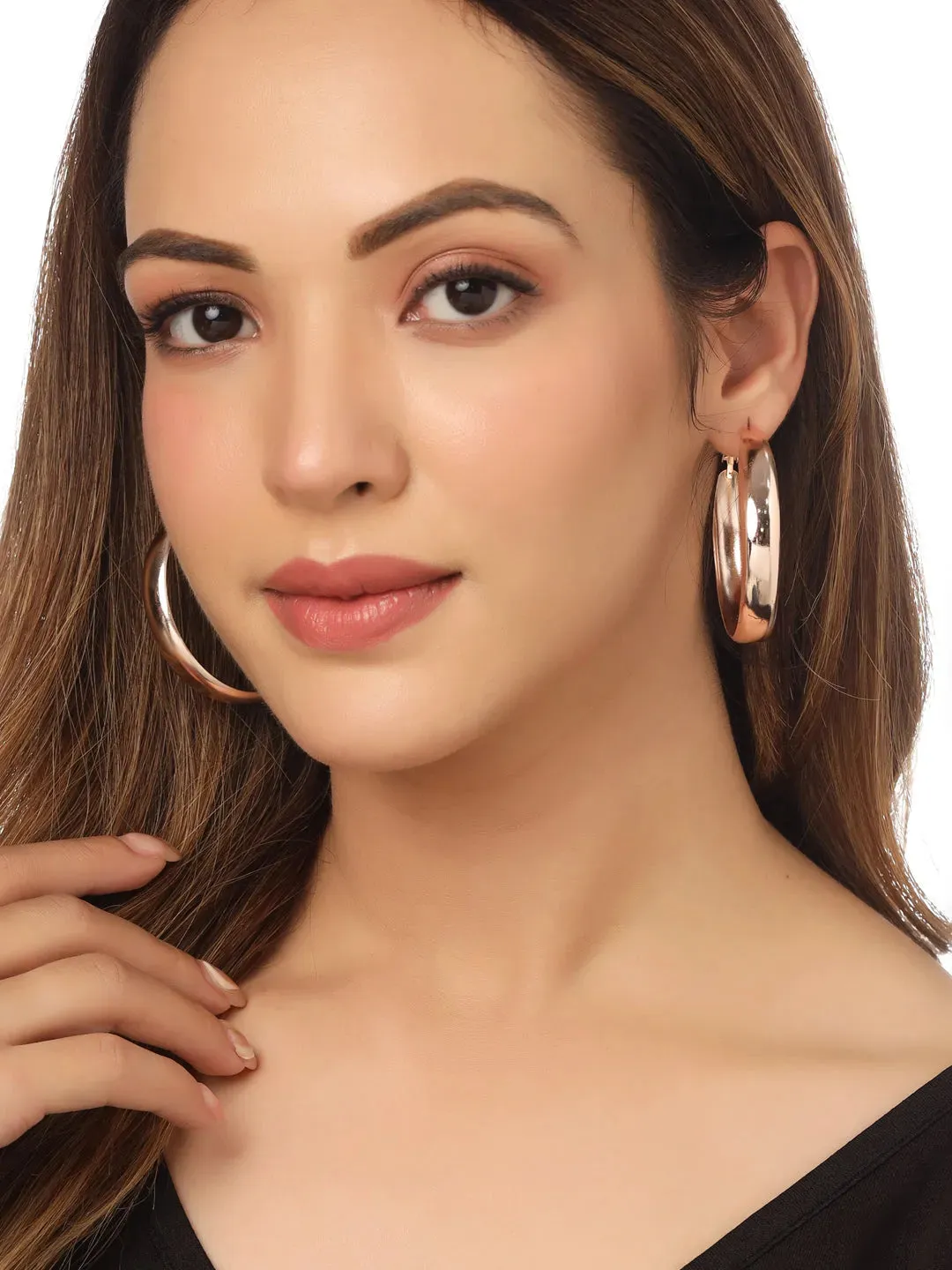 Gold plated hoop earrings