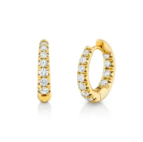 Graduated French Pave Diamond Hoops | Ready to Ship