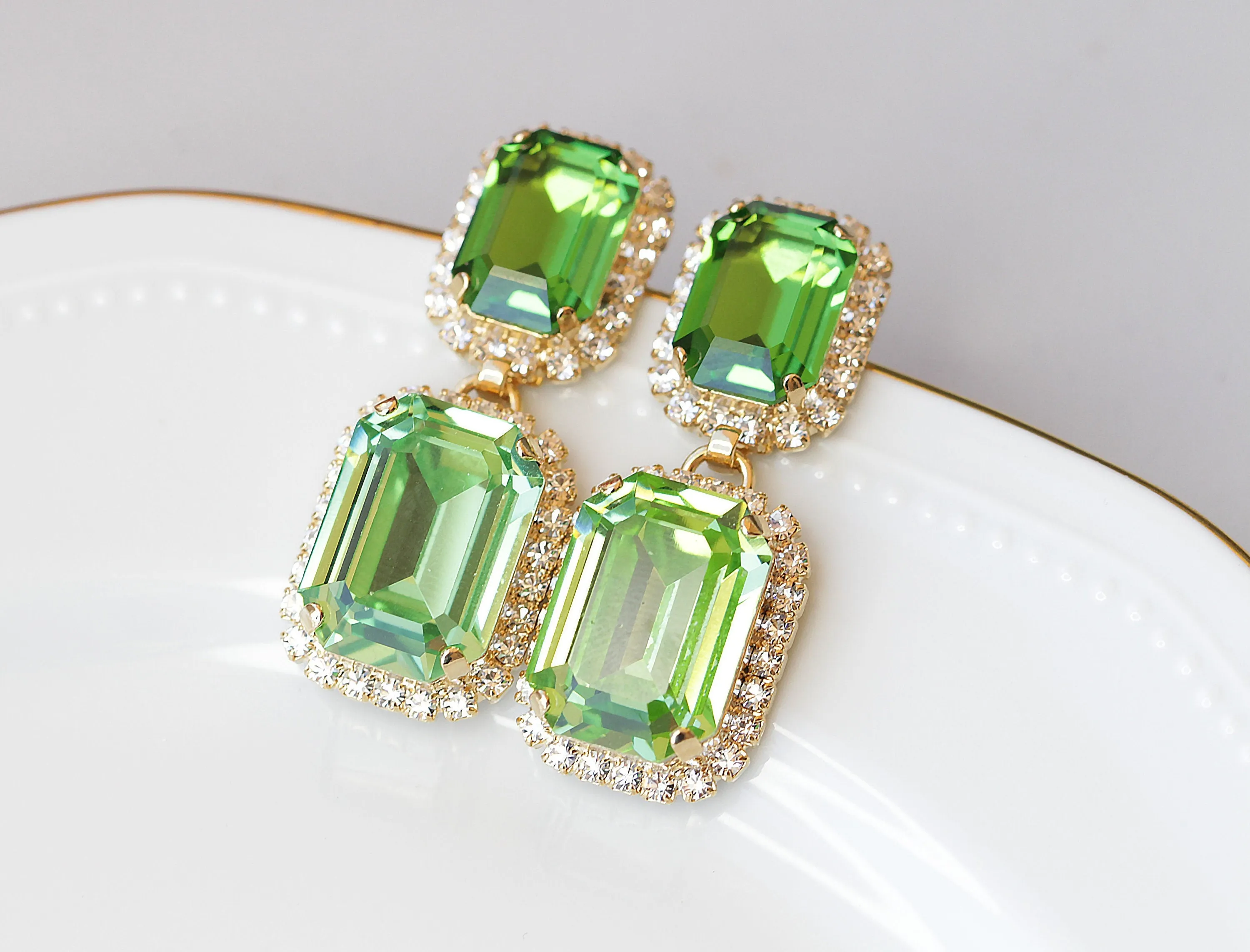 GREEN PERIDOT EARRINGS