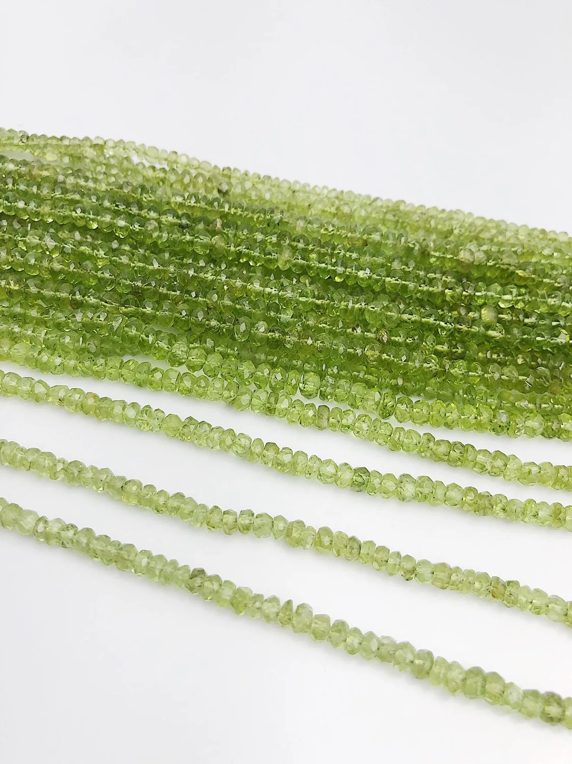 HALF OFF SALE - Peridot Gemstone Beads, Full Strand, Semi Precious Gemstone, 15"