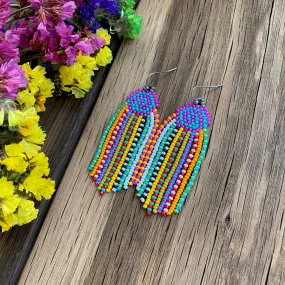 Handmade Bright Beaded Earrings