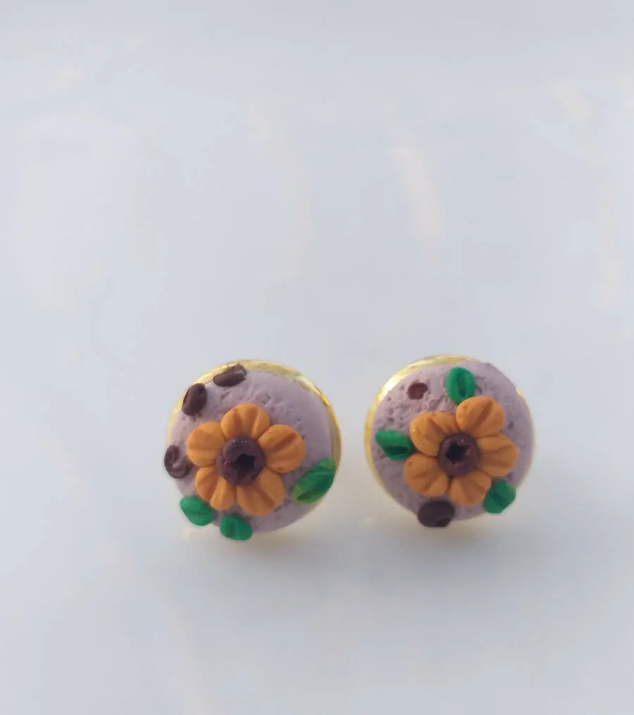 Handmade by Mona Hanmade Polymer Clay Earrings 1.5cm