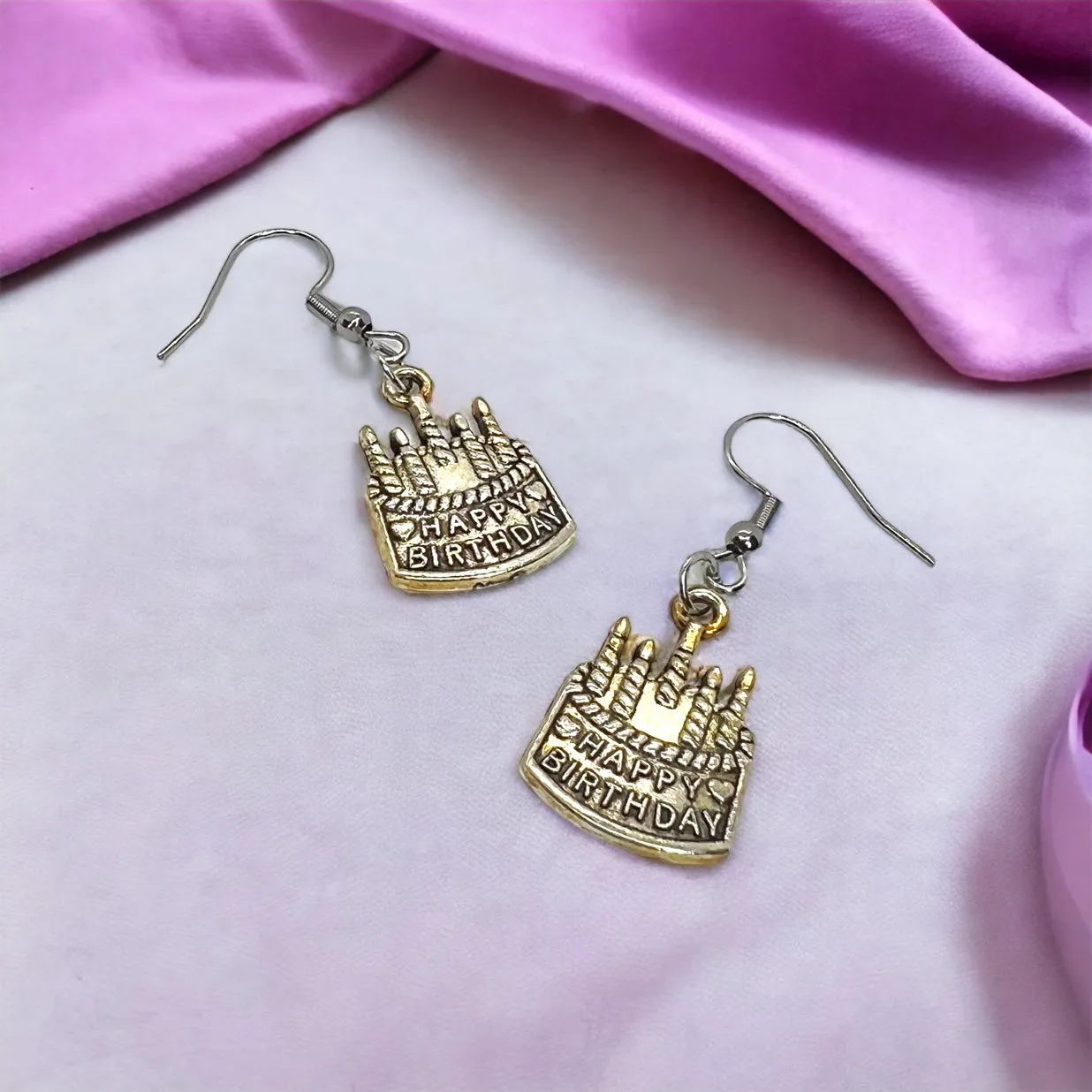 Happy Birthday Earrings - Birthday Accessories, Birthday Queen, Birthday Girl Earrings, Happy Birthday