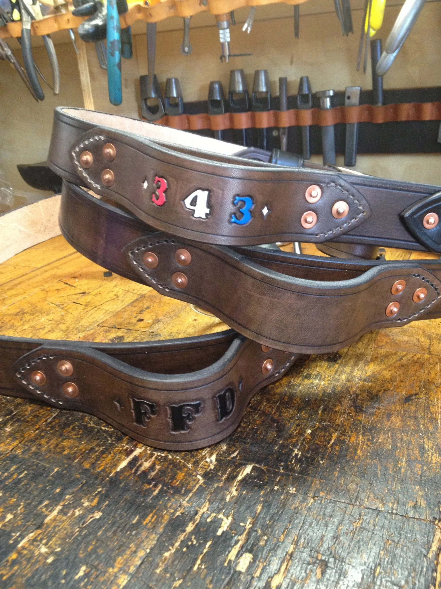 Heavy Duty Leather Truck Belt /Axe Belt