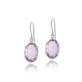 Helene Earring, Amethyst, Silver