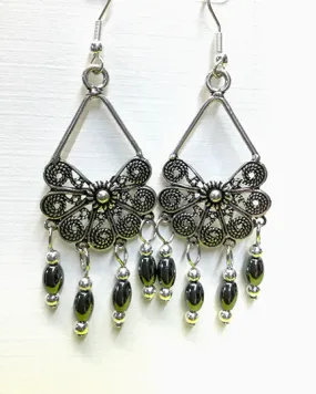 Hematite Earrings Antique