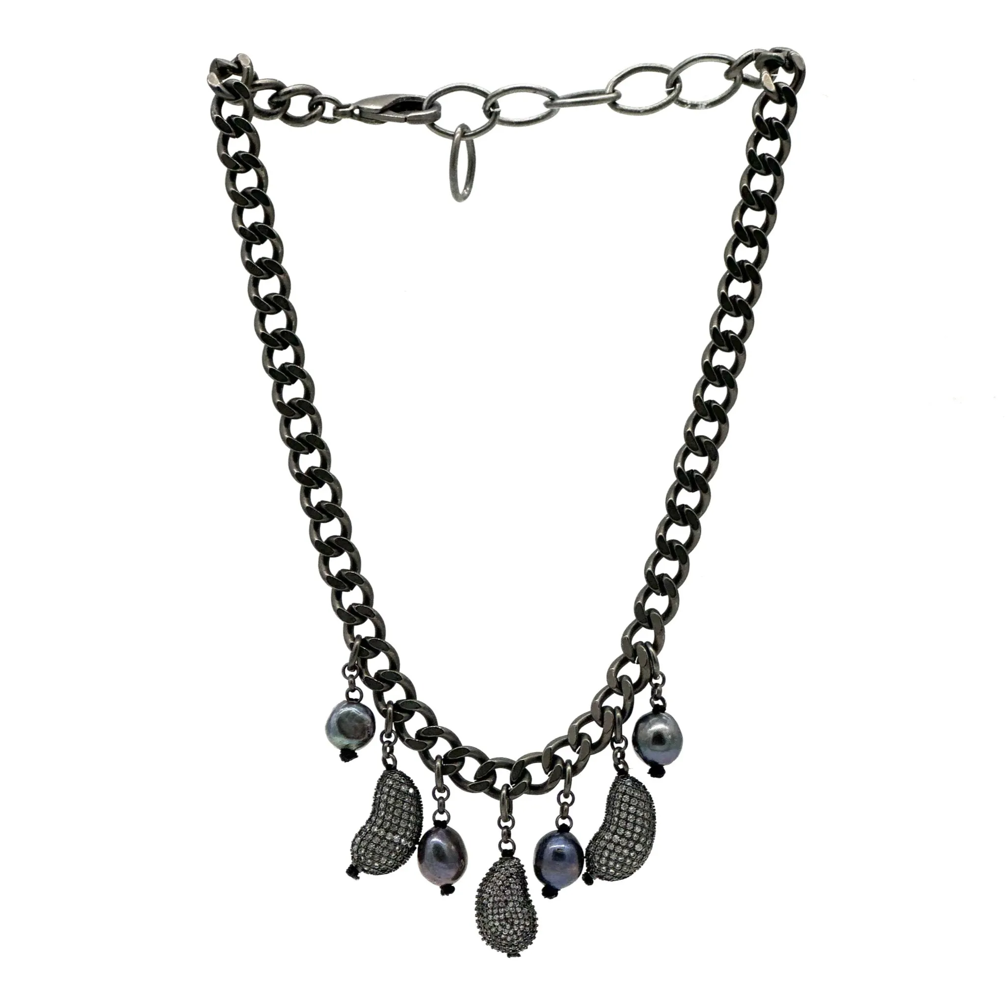 Hipchik Pearls Chain Choker Necklace