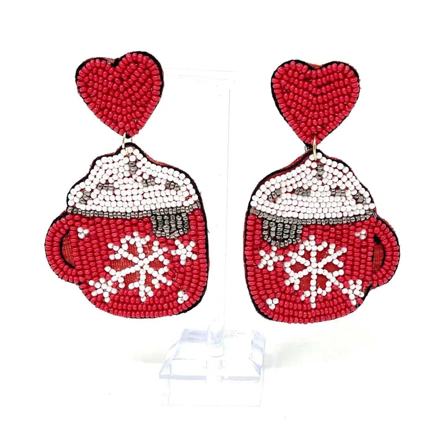 Hot Cocoa Beaded Earrings