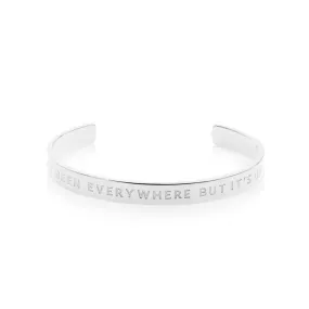 I Haven't Been Everywhere But It's On My List Cuff, Silver