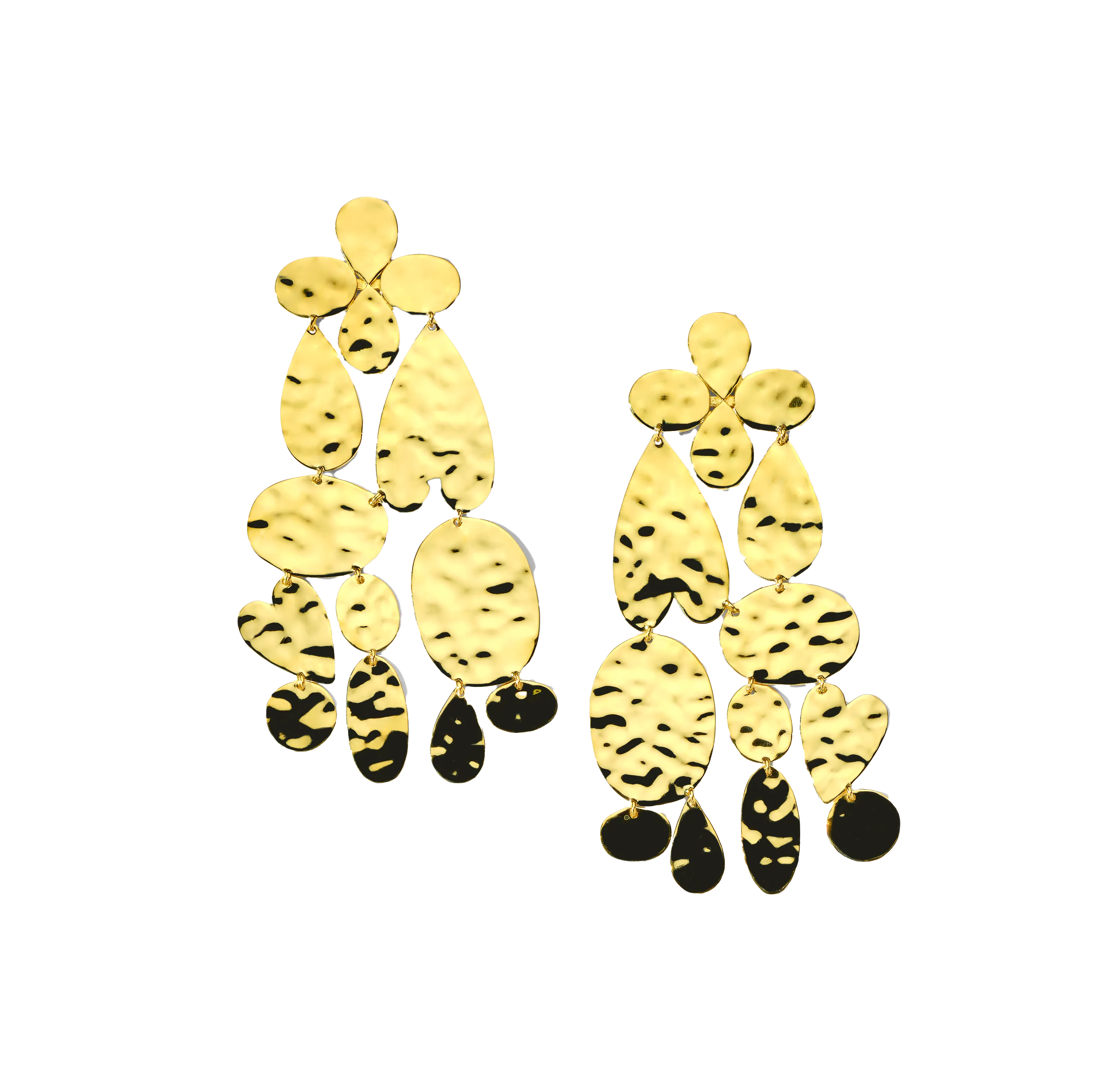 IPPOLITA Classico Large Crinkle Chandelier Heart Earrings