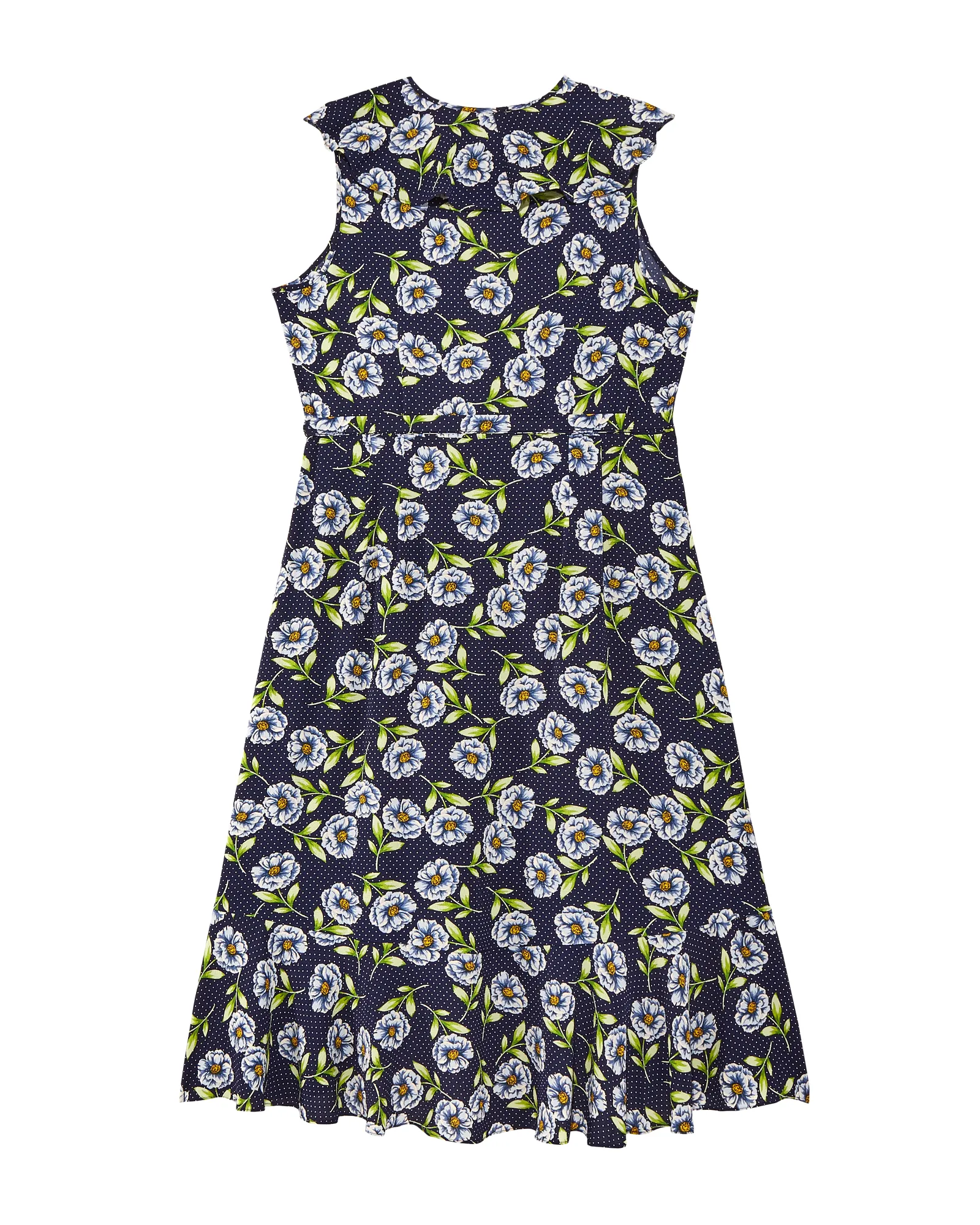 Ithaca Sleeveless Dress | Navy / Light Green